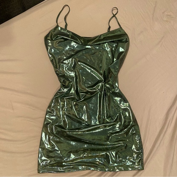 Forever 21 | Dresses | Forever 2 Medium Minidress Green Metallic Medium  True To Size Worn Once | Poshmark